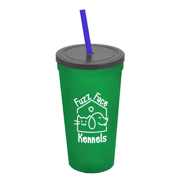 24 Oz. Stadium Cup With Straw And Lid... from ASI 40480 Koozie Group