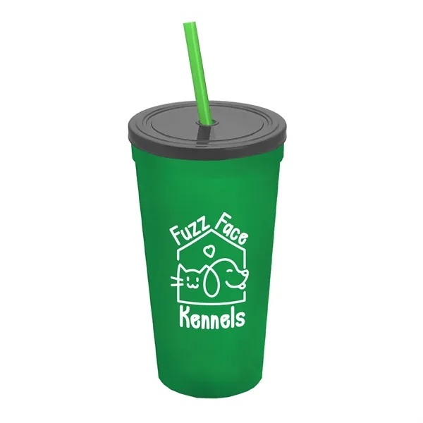 24 Oz. Stadium Cup With Straw And Lid... from ASI 40480 Koozie Group