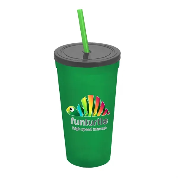 24 Oz. Stadium Cup With Straw And Lid... from ASI 40480 Koozie Group