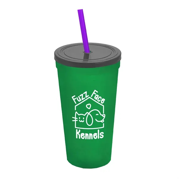 24 Oz. Stadium Cup With Straw And Lid... from ASI 40480 Koozie Group