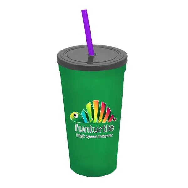 24 Oz. Stadium Cup With Straw And Lid... from ASI 40480 Koozie Group