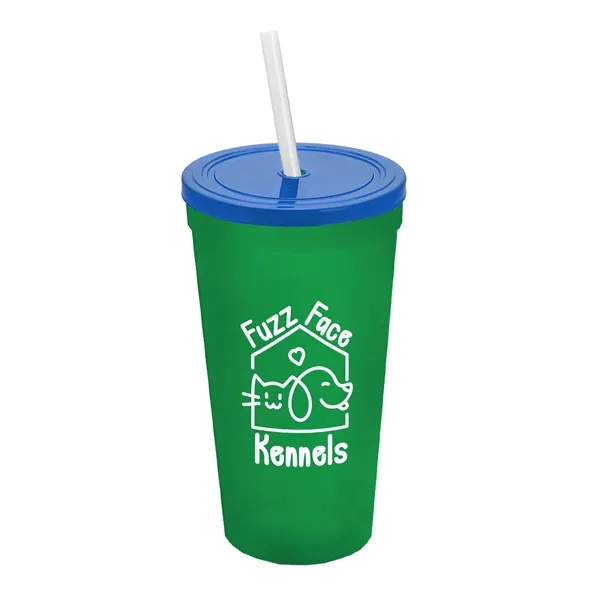 24 Oz. Stadium Cup With Straw And Lid... from ASI 40480 Koozie Group