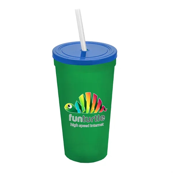 24 Oz. Stadium Cup With Straw And Lid... from ASI 40480 Koozie Group