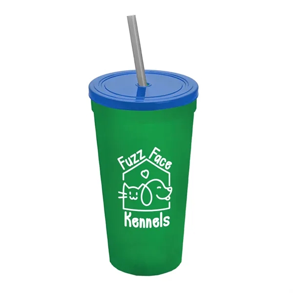24 Oz. Stadium Cup With Straw And Lid... from ASI 40480 Koozie Group