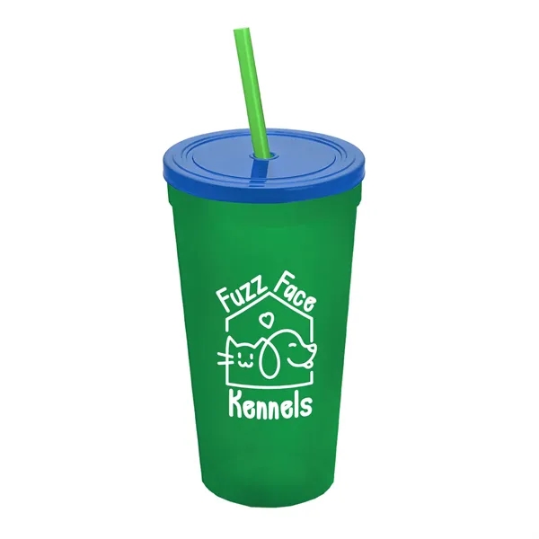 24 Oz. Stadium Cup With Straw And Lid... from ASI 40480 Koozie Group