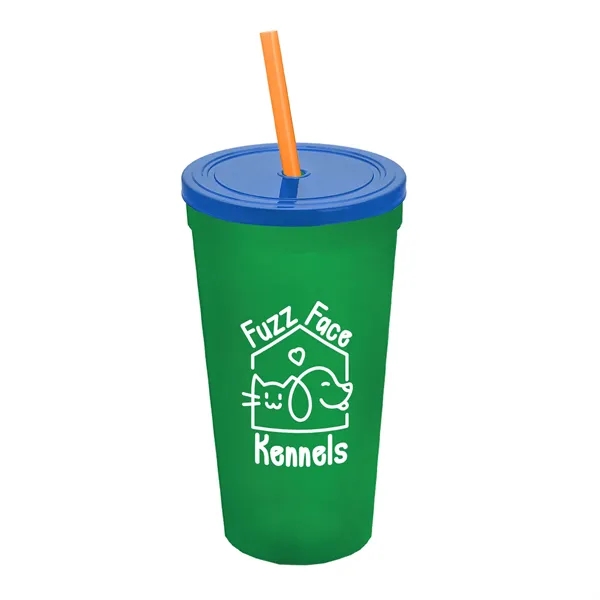24 Oz. Stadium Cup With Straw And Lid... from ASI 40480 Koozie Group