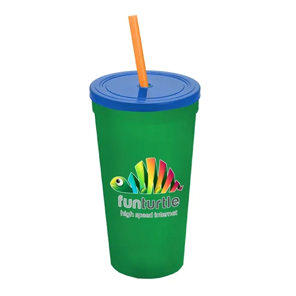 24 Oz. Stadium Cup With Straw And Lid... from ASI 40480 Koozie Group