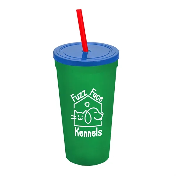 24 Oz. Stadium Cup With Straw And Lid... from ASI 40480 Koozie Group