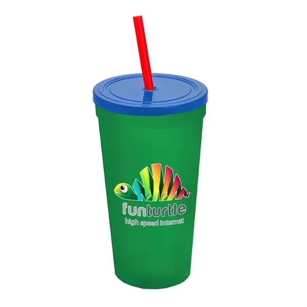 24 Oz. Stadium Cup With Straw And Lid... from ASI 40480 Koozie Group
