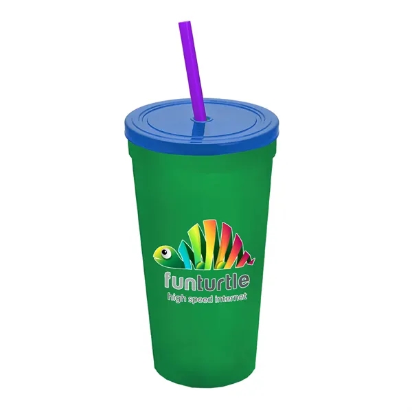 24 Oz. Stadium Cup With Straw And Lid... from ASI 40480 Koozie Group