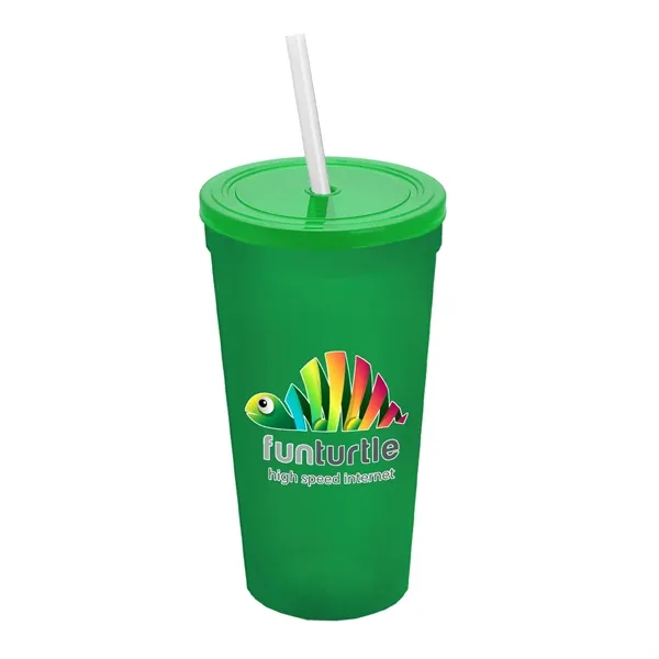 24 Oz. Stadium Cup With Straw And Lid... from ASI 40480 Koozie Group