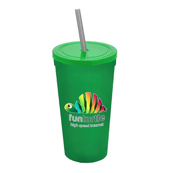 24 Oz. Stadium Cup With Straw And Lid... from ASI 40480 Koozie Group
