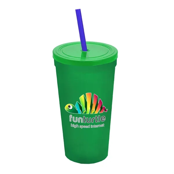24 Oz. Stadium Cup With Straw And Lid... from ASI 40480 Koozie Group