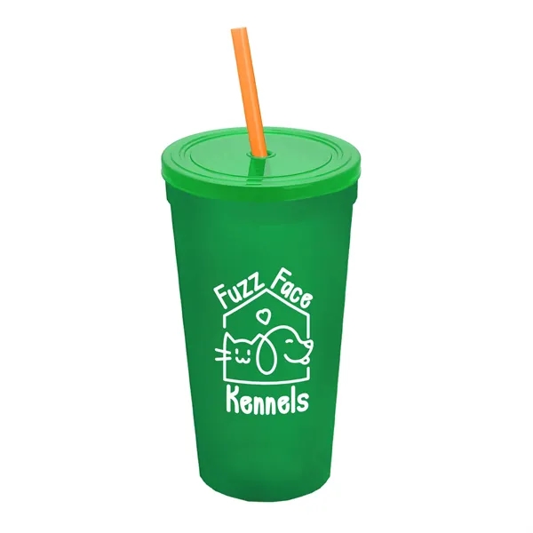 24 Oz. Stadium Cup With Straw And Lid... from ASI 40480 Koozie Group
