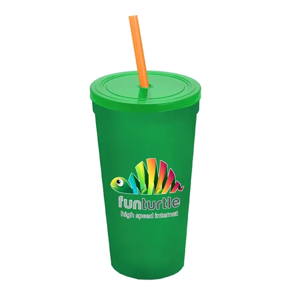 24 Oz. Stadium Cup With Straw And Lid... from ASI 40480 Koozie Group