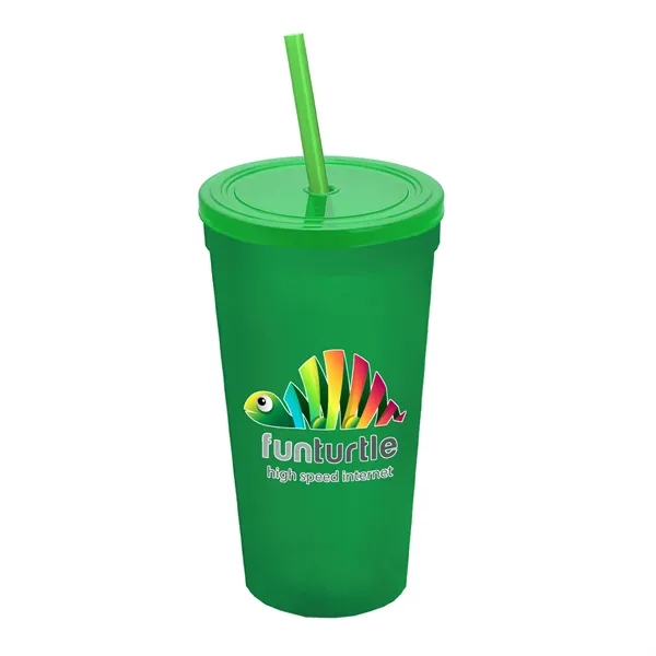 24 Oz. Stadium Cup With Straw And Lid... from ASI 40480 Koozie Group