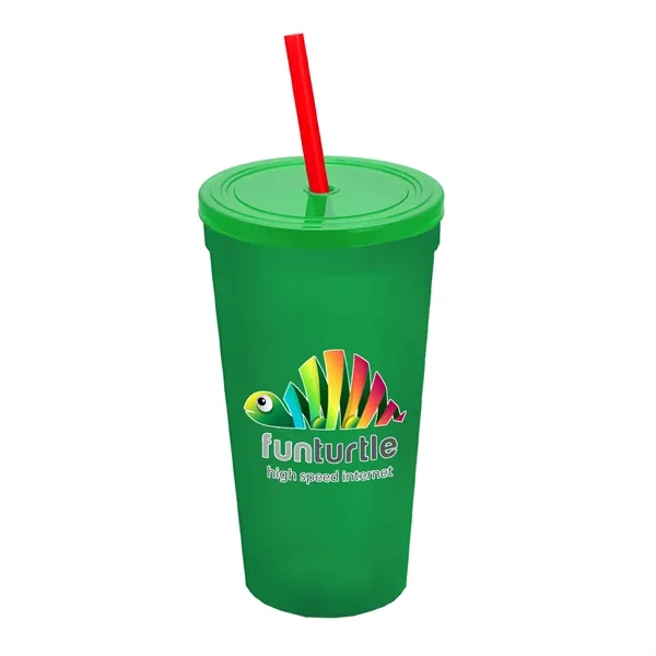 24 Oz. Stadium Cup With Straw And Lid... from ASI 40480 Koozie Group
