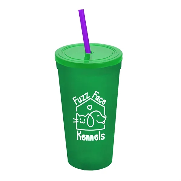 24 Oz. Stadium Cup With Straw And Lid... from ASI 40480 Koozie Group