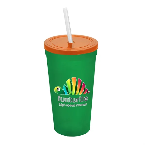 24 Oz. Stadium Cup With Straw And Lid... from ASI 40480 Koozie Group