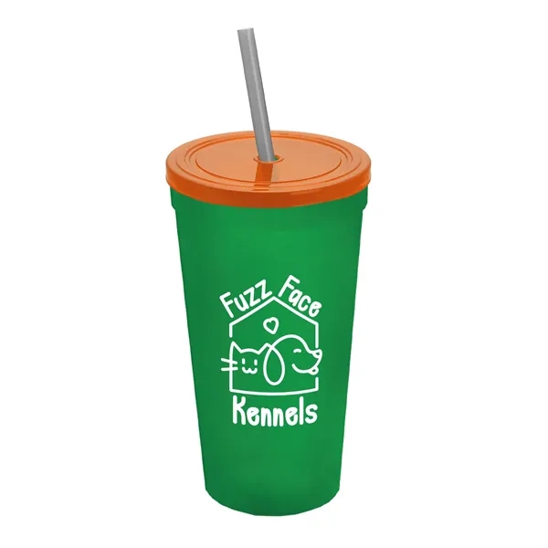 24 Oz. Stadium Cup With Straw And Lid... from ASI 40480 Koozie Group