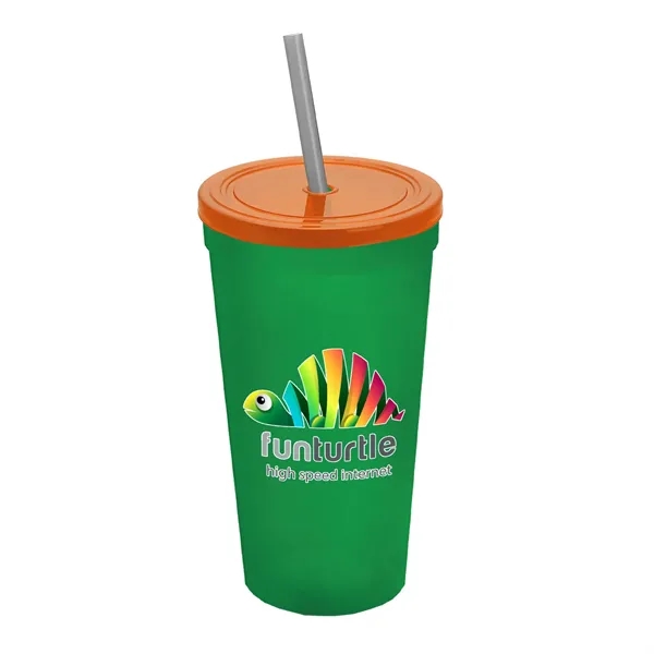 24 Oz. Stadium Cup With Straw And Lid... from ASI 40480 Koozie Group