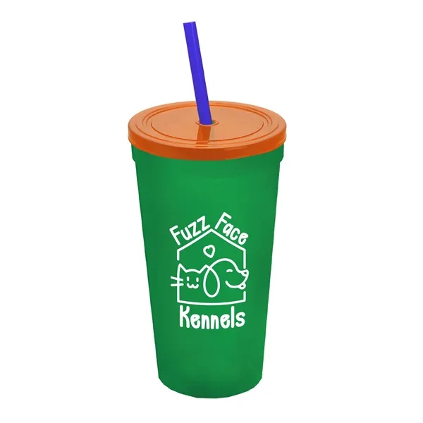 24 Oz. Stadium Cup With Straw And Lid... from ASI 40480 Koozie Group