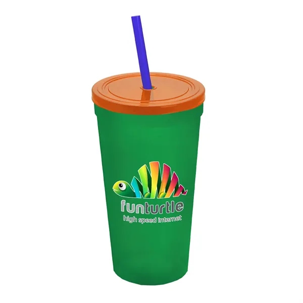 24 Oz. Stadium Cup With Straw And Lid... from ASI 40480 Koozie Group