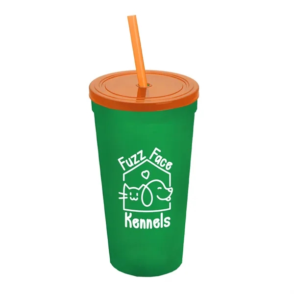 24 Oz. Stadium Cup With Straw And Lid... from ASI 40480 Koozie Group
