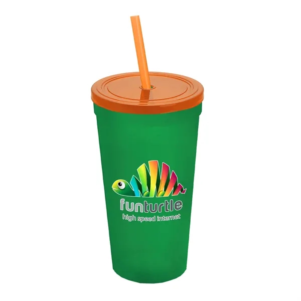 24 Oz. Stadium Cup With Straw And Lid... from ASI 40480 Koozie Group