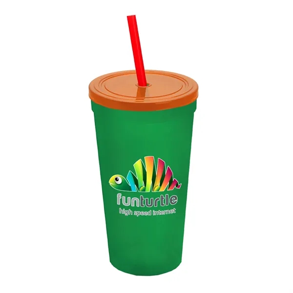 24 Oz. Stadium Cup With Straw And Lid... from ASI 40480 Koozie Group