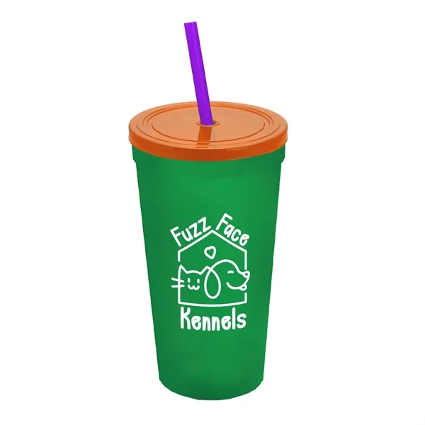 24 Oz. Stadium Cup With Straw And Lid... from ASI 40480 Koozie Group