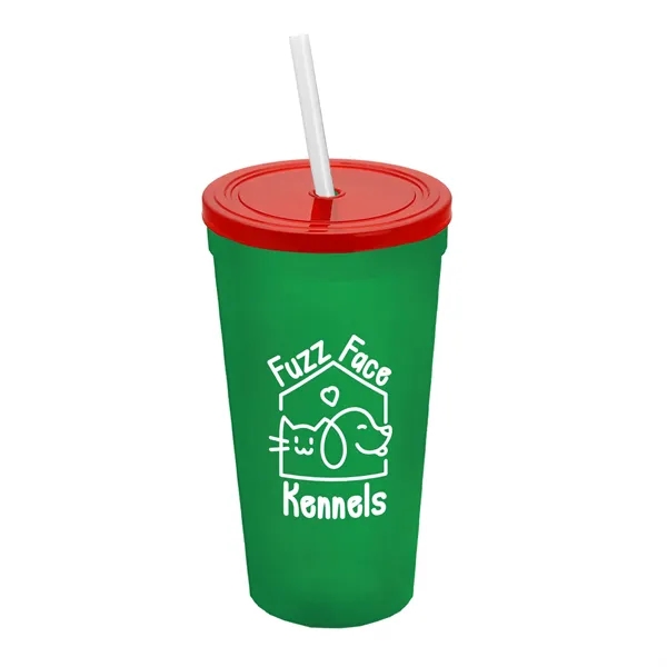 24 Oz. Stadium Cup With Straw And Lid... from ASI 40480 Koozie Group