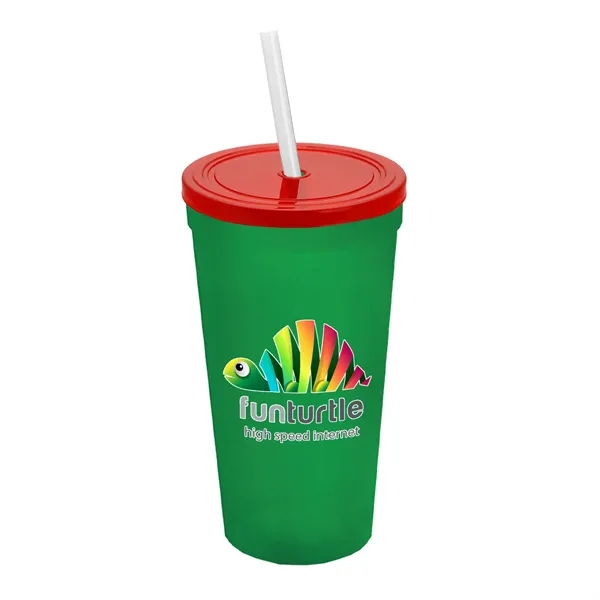 24 Oz. Stadium Cup With Straw And Lid... from ASI 40480 Koozie Group