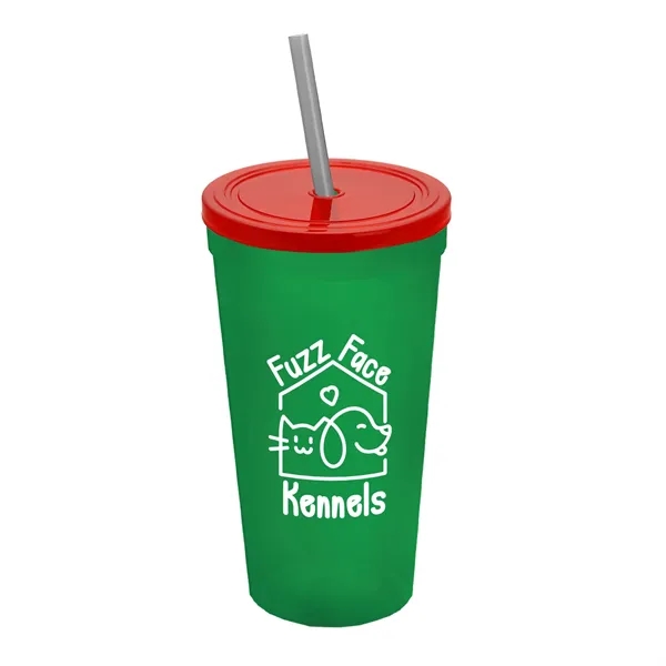 24 Oz. Stadium Cup With Straw And Lid... from ASI 40480 Koozie Group