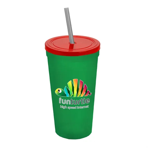 24 Oz. Stadium Cup With Straw And Lid... from ASI 40480 Koozie Group