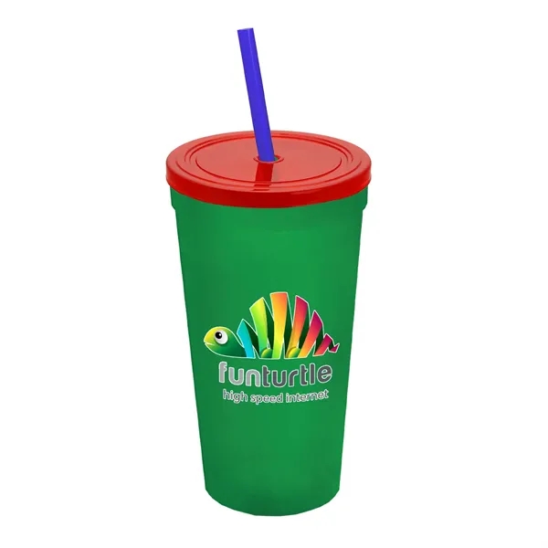 24 Oz. Stadium Cup With Straw And Lid... from ASI 40480 Koozie Group