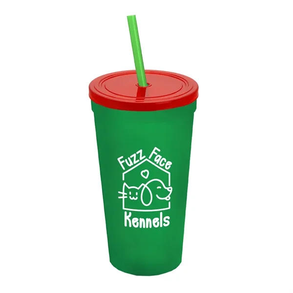24 Oz. Stadium Cup With Straw And Lid... from ASI 40480 Koozie Group