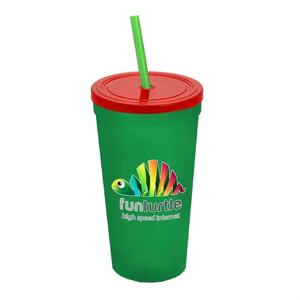 24 Oz. Stadium Cup With Straw And Lid... from ASI 40480 Koozie Group