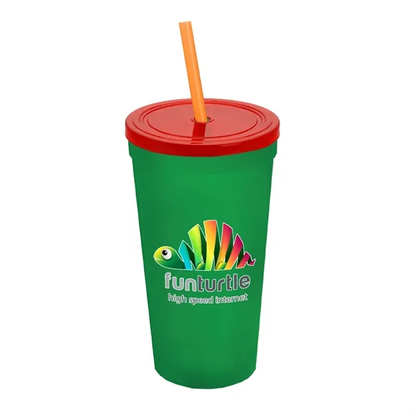 24 Oz. Stadium Cup With Straw And Lid... from ASI 40480 Koozie Group