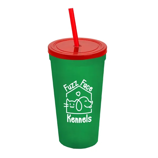 24 Oz. Stadium Cup With Straw And Lid... from ASI 40480 Koozie Group