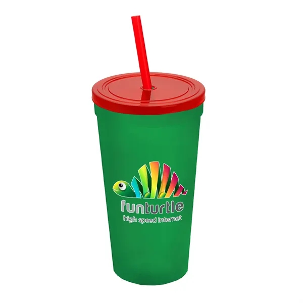 24 Oz. Stadium Cup With Straw And Lid... from ASI 40480 Koozie Group