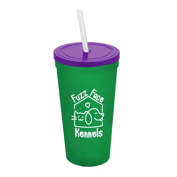 24 Oz. Stadium Cup With Straw And Lid... from ASI 40480 Koozie Group