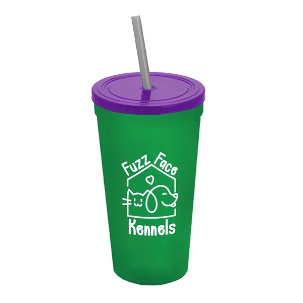 24 Oz. Stadium Cup With Straw And Lid... from ASI 40480 Koozie Group