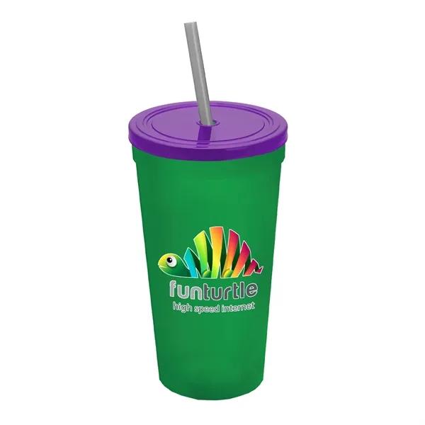 24 Oz. Stadium Cup With Straw And Lid... from ASI 40480 Koozie Group