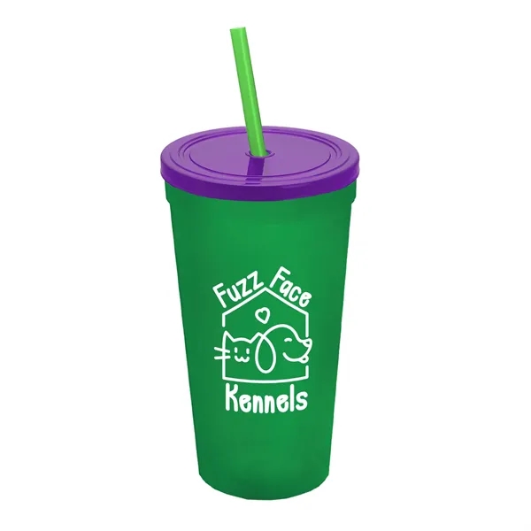 24 Oz. Stadium Cup With Straw And Lid... from ASI 40480 Koozie Group