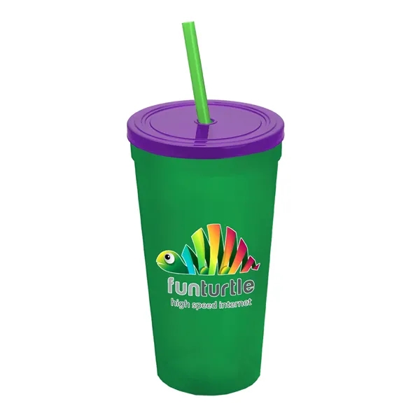 24 Oz. Stadium Cup With Straw And Lid... from ASI 40480 Koozie Group