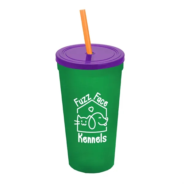 24 Oz. Stadium Cup With Straw And Lid... from ASI 40480 Koozie Group