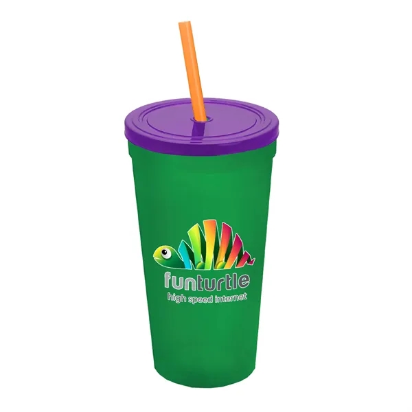 24 Oz. Stadium Cup With Straw And Lid... from ASI 40480 Koozie Group