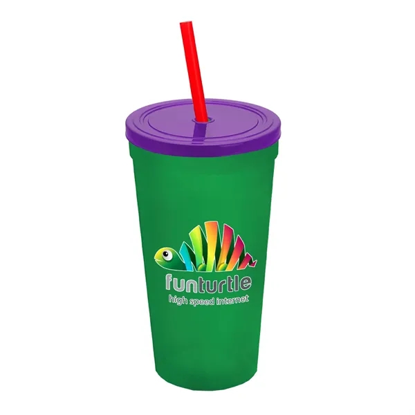 24 Oz. Stadium Cup With Straw And Lid... from ASI 40480 Koozie Group