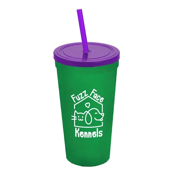 24 Oz. Stadium Cup With Straw And Lid... from ASI 40480 Koozie Group